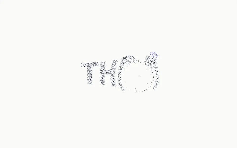 Ampulheta: Your logo or portrait assembles from tiny dots that fly into place, scatter from the mouse and come back.