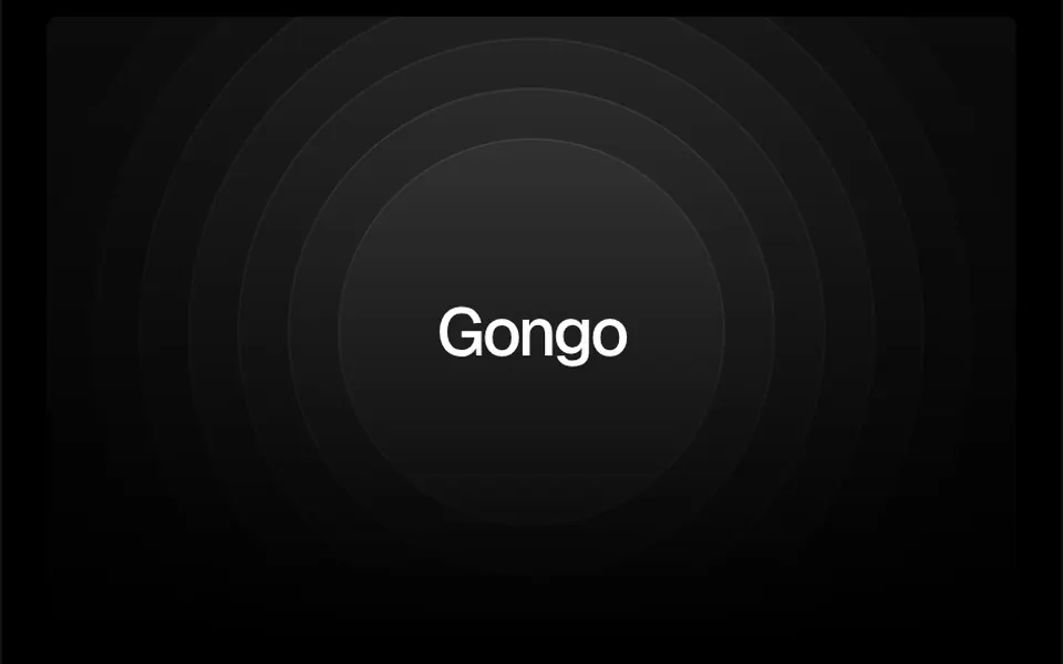 Gongo: Concentric rings that pulse from the inside out behind a logo, icon or button, like ripples on a pond.
