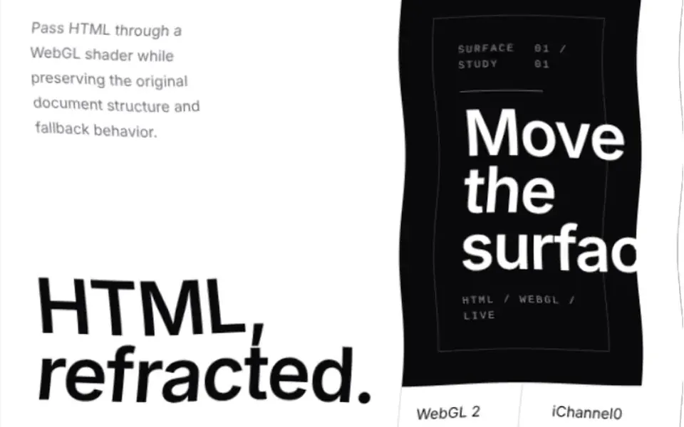 HTML in Canvas: Seu HTML de verdade passa por um efeito gráfico da placa de vídeo, como ondas de água, e segue clicável.