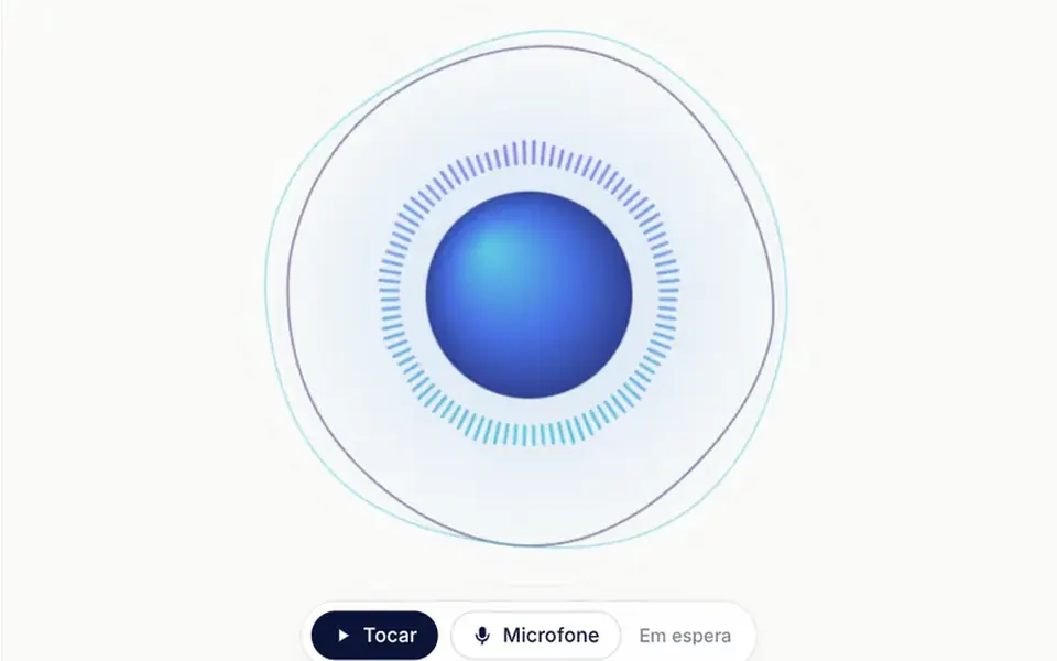 Pandeiro: A disc ringed by bars that dance with the sound, or flowing wave lines, playing ambient audio or listening to the mic.